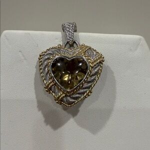 Judith Ripka Sterling Silver & 14K Clad Heart Enhancer